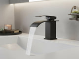 Single Handle Bathroom Faucet Lavatory Faucet Stainless Steel Single Hole-TP, Matte BlackUnable 08076153