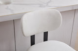 Bar Stools Set of 2, 26 inch Modern Upholstered Fabric Counter Height Barstools, Kitchen Island W3244P310202