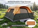 Orange Light-Blocking Outdoor Cabin Tent, Large 9x9ft Interior Windproof Rainfly Tent with Carry Bag 71873593