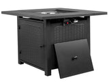 28-Inch Fire Table50000 BTU Gas Firepit with Volcanic Stone Black 55999158