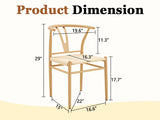 Wesborn Chair-Y-shaped Medieval Style Armchair for Dining Table, Woven Seat W2920P430782