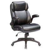 ZNTS Modern Adjustable Office Chair, Leather Upholstered Swivel Chair for Office Room, Gray B011P204078