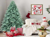 Artificial 5ft Blue green Tint Christmas Tree with 854 PE/PVC Mixed Branch Tips, memory wireiron 97648024