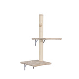 ZNTS Wall-mounted Cat Tree, Cat Furniture with 2 Cat Condos House, 3 Cat Wall Shelves, 2 Ladder, 1 Cat W2181P153126