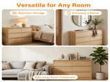6 Dresser for Bedroom, Modern 6 Drawer Dresser with Spacious Countertop, Wood Storage Cabinet with W3204P484603