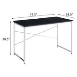 Black and Chrome Vanity Desk B062P186421