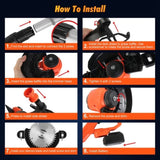 Cordless Wheeled Grass Trimmer - 800W Pure Copper Motor , 2x21V 3000mAh Batteries , 3 53629530