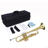 Brass Trumpet Bb with 7C Mouthpiece for Standard Student or Beginner Golden 74335617