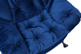 Living Room Chairs Modern Cotton Fabric Lazy Chair, Accent Contemporary Lounge Chair, Single Steel W1899121338