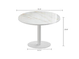 Round Modern Dinning Table 31.5 inches Bistro Table Tulip Table with Faux Marble top,Easy W3316P457298