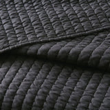 2 Piece Quilt Set Black Twin/Twin XL B035129041