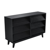 6 Drawer Double Dresser Features Vintage-style and Bevel Design W578P170159