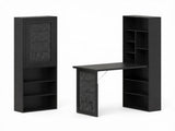 Space-Saving Foldable Writing Table, Convertible Wall-Mounted Computer Desk with Storage Shelves & 42960371