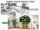 Green Kids Bookcase Shelf Toy Storage Organizer with Open Storage Shelves 92700702