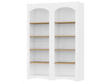 ON-TREND Free Standing 5 Tier Bookshelves, Bookcases Set of 2, Farmhouse Two-Tone Storage Cabinet N721P245734K