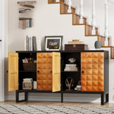 Modern buffet cabinet with storage space,Retro style four door wooden storage W1706P235655