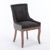 A&A Furniture, Ultra Side Dining Chair, Thickened fabric chairs with neutrally toned solid wood W1143P154100