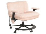 Chenille Criss Cross Office Chair with Air Lumbar Support, Flip-up Adjustable Arms, Built-in 11659105