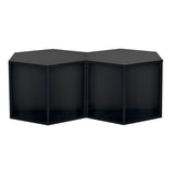 47.24'' Hexagonal Coffee Table Side Table Nightstand Burmese Sumac 2PCS W757P164918