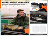350lbs Inflatable Fishing Float Tube - 2 Air Chambers, Rod HolderFish Ruler, OrangeGray 91995958