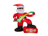 Christmas Inflatable Black Santa Playing Electric Guitar with LED Lights 44211399
