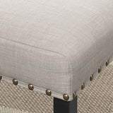 Biony Tan Fabric Counter Height Stools with Nailhead Trim, Set of 2 T2574P181629