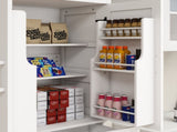 71" Kitchen Pantry Storage Cabinet with 4 Doors,1 Drawer, 2 Adjustable Shelves, W282108550