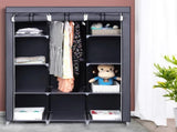 67" Portable Closet Organizer Wardrobe Storage Organizer with 10 Shelves Quick and Easy to Assemble 09015276