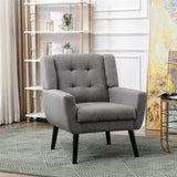 ZNTS Modern Soft Linen Material Ergonomics Accent Chair Living Room Chair Bedroom Chair Home Chair With W67634084