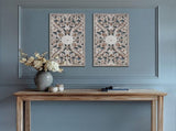 2 PCS Distressed Carved Wood Wall Decor Set B035P366542