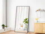 64"x21" Rectangle Full Length Mirror, Full Body Standing Mirror Floor Mirror, Black 25413333