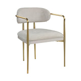 Zayn Beige Chenille & Gold Arm Chair B2726P354540