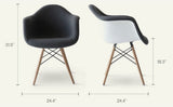 Daw Chair - Upholstered Fiberglass Cashmere-Granite Dark Grey B353P346386