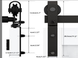 60" Bi-Folding Sliding Barn Door Hardware Kit for 4 Doors,Smoothly&Quietly,Black Track J Shape 44893812