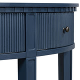 U-Style Distinctive Features of Pine Veneer Console Table with Vertical Stripe Drawer Fronts and N711P173099V