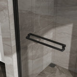 Goodyo Double Sliding Glass Shower Door 60 in. W x 72 in. H Aluminum Framed Shower Enclosure with D163107683
