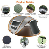 5-8 Person Pop Up Tent Automatic Setup Camping Tent Waterproof Instant Setup Tent with 4 Mosquito 07457536