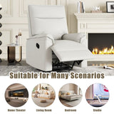 ZNTS 360 Degree Swivel Upholstered Manual Recliner Chair Theater Recliner Sofa Nursery Glider Rocker for WF315988AAA