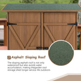Outdoor Storage Shed with Lockable Door, Wooden Tool Storage Shed with Detachable Shelves and Pitch 62598581