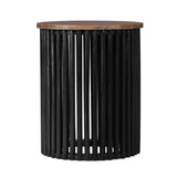 ACACIA SOLID WOOD SIDE TABLE,NATURAL & BLACK COLOR N770P269894N