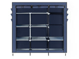 69" High-leg Non-woven Fabric Assembled Cloth Wardrobe Dark Blue 48617432