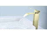 Waterfall Spout Single Handle Bathroom Sink Faucet W2287P154604