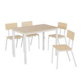 5-Piece Dining Table Set with 4 Chairs, 43" Kitchen Table & Chairs Set for 4, Dining Room Table with W578133460
