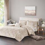 Full/Queen Velvet Comforter Set with Throw Pillow B035P203252