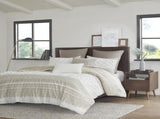 Full/Queen 3 Piece Cotton Duvet Cover Set with Chenille Tufting B035129140