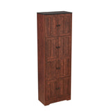 Tall Storage Cabinet with 8 Doors and 4 Shelves, Wall Storage Cabinet for Living Room, Kitchen, 53820214