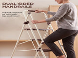 5Step Ladder, Folding Step Stool with Wide Anti-Slip Pedal, Sturdy Steel Ladder, Convenient W2717P546731
