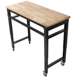 Workbench - 48" Wide Rolling Workbenches for Garage - Adjustable Height, Workshop Tool Bench, Metal W465P191424