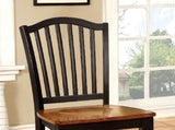 Set of 2 Side Chairs in Black and Antique Oak Finish B016P222699