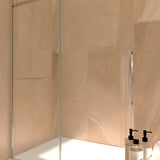 ZNTS S-RM6076TC 56-60"W x 76"H Sliding Shower Door, Frameless Glass Shower Door with Chrome Hardware, W1865P189852